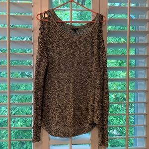 EXPRESS Black, White, and Grey Sweater